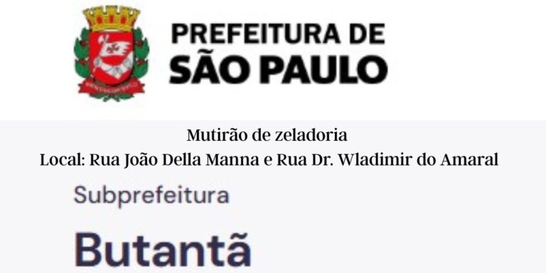 São Paulo (Subprefeitura Butantã): mutirão de zeladoria intensifica serviços na região (agenda oficial)