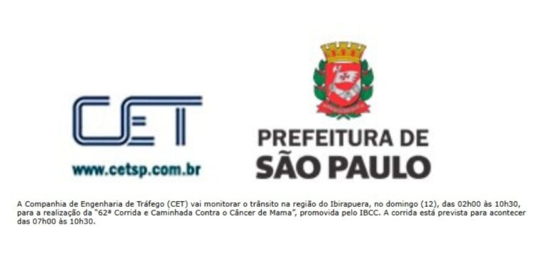 CET monitora Ibirapuera para corrida e caminhada contra o câncer de mama