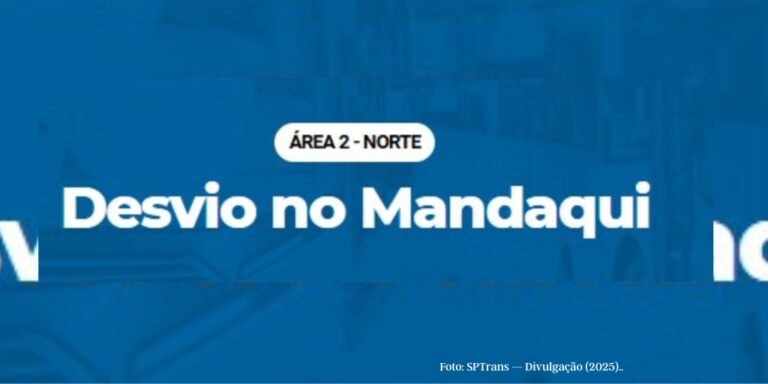 São Paulo (SPTrans – Zona Norte): desvio no Mandaqui neste domingo (12/10); veja linhas e pontos provisórios