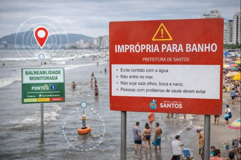Praias mais próximas da capital têm piores condições de balneabilidade em SP