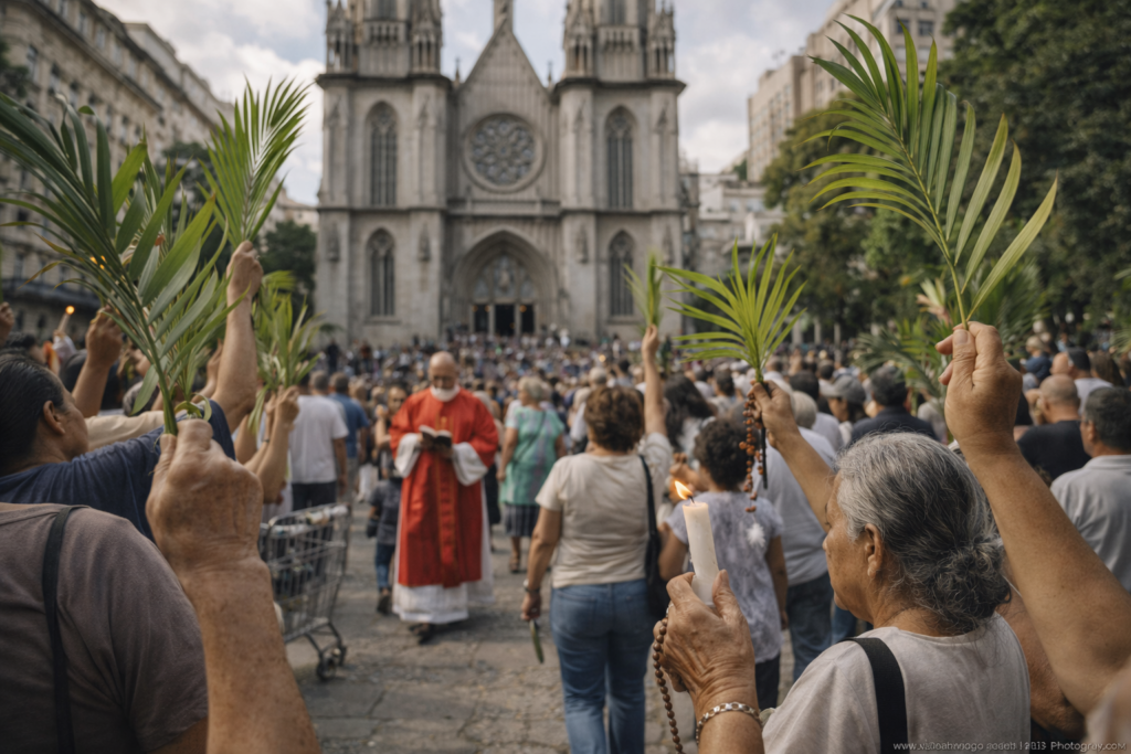 Domingo de Ramos terá procissão e missas na Catedral de Sant’Ana, em Mogi das Cruzes
