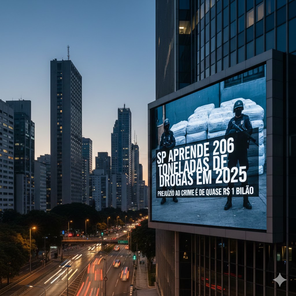 SP apreende 206 toneladas de drogas em 2025