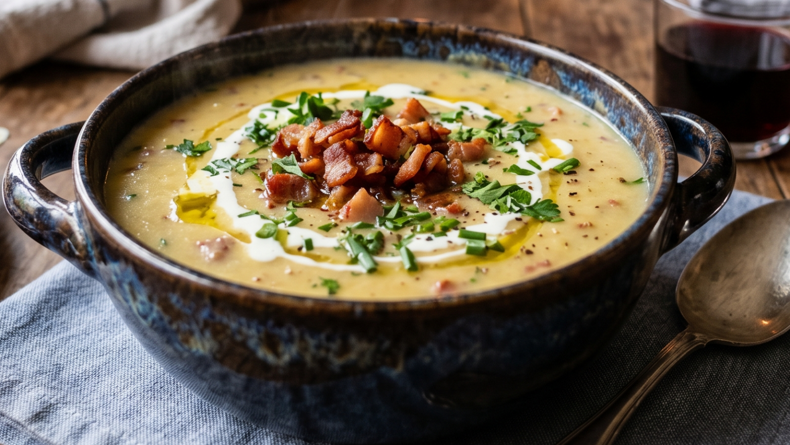 CALDINHO CREMOSO DE BATATA COM BACON